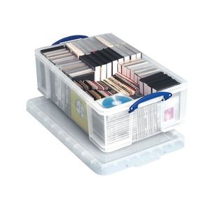 Really Useful 50L Plastic Storage Box W710xD440xH230mm Clear KING50C