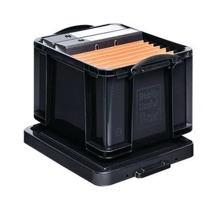 Really Useful 35L Recycled Plastic Storage Box Black 35Black R