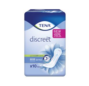 TENA Discreet Extra Incontinence Pads (Pack of 10) 33943