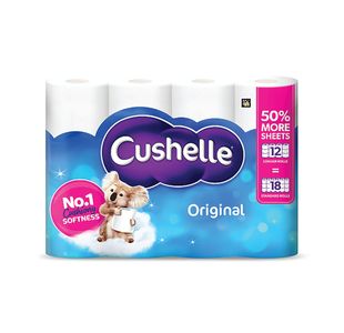 Cushelle Original Toilet Roll 2-Ply 270 Sheets/Roll (Pack of 12) 10590