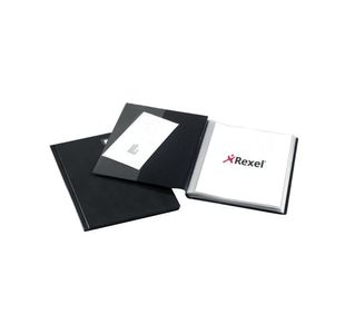 Rexel Nyrex Slimview Display Book 50 Pocket A4 Black 10048BK