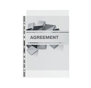 Rexel Nyrex Premium Pocket A4 Grey Spine Glass Clear (Pack of 50) 2001018