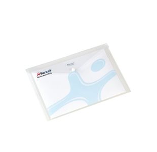 Rexel Popper Folder A4 Clear White (Pack of 5) 16129WH