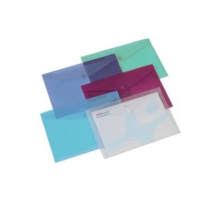 Rexel Popper Folder A4 Clear Assorted (Pack of 6) 16129AS
