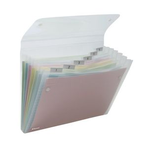 Rexel Ice Expanding Files 6 Pocket Polypropylene A4 Clear (Pack of 10) 2102033