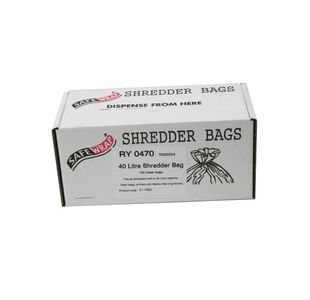 Safewrap Shredder Bag 40 Litre Clear (Pack of 100) RY0470