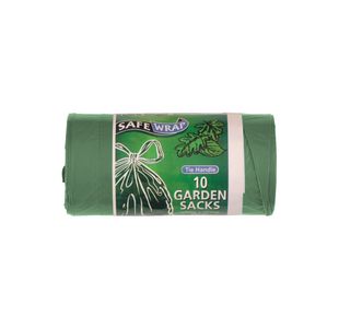Safewrap Tie Handle Garden Refuse Sack 10 Per Roll Pack of 4 0464