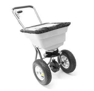 Salt Spreader with Rain Cover Grey 36kg 425728