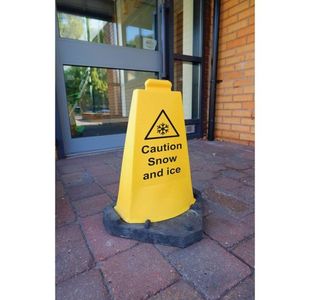 2-Sided Winter Hazard Cone Yellow 427052