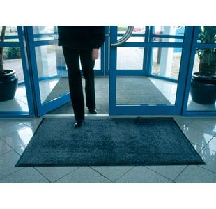 VFM Economy Washable Entrance Mat 1150x1750mm Black/Blue 312428