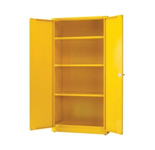 Hazardous Substance Storage Cabinet 72x48x18 inch C/W 3 Shelf Yellow 188733