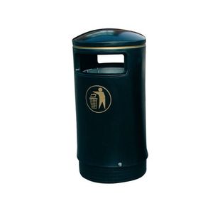 Outdoor Hooded Top Bin 75 Litre Victorian Black 321770