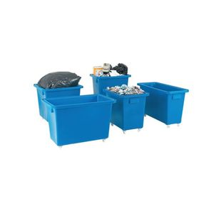 Bottle Skip 790x470x550mm 4X51mm Swivel Blue 328225