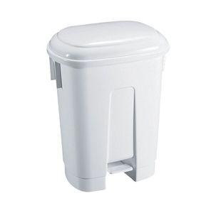 Derby Plastic Pedal Bin 60L White 348011