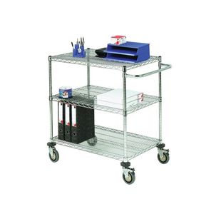 Mobile Trolley 3-Tier Chrome 373006
