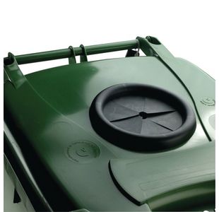 Wheelie Bin with Bottle Bank Aperture 240 Litre Green 377876