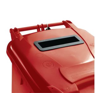 Confidential Waste Wheelie Bin 140 Litre Red 377903