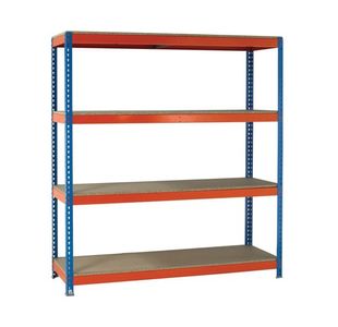 VFM Orange/Zinc Heavy Duty Painted Shelving Unit 379028