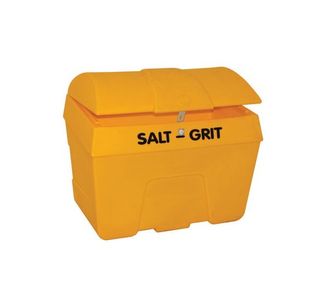 Slingsby Heavy Duty Salt and Grit Bin without Hopper Feed with Hasp Yellow 400L 389100
