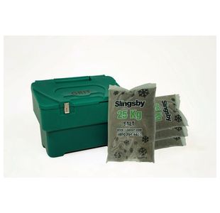 Salt and Grit Bin with Optional Locking Green 115L 395094