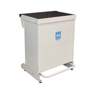 Fire Retardant Steel Sackholder White Body with Black Lid 42L 410365