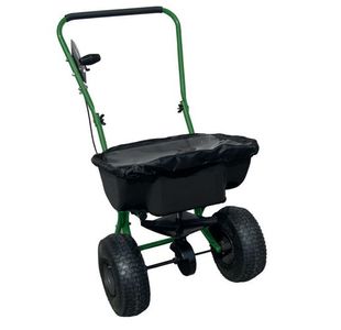 Broadcast Salt Spreader with Rain Cover Black/Green 22L 413170