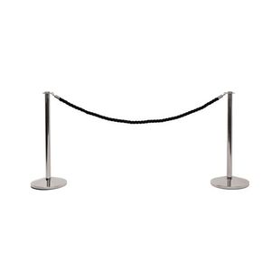 VFM Barrier Posts H990mm Silver (Pack of 2) 421936