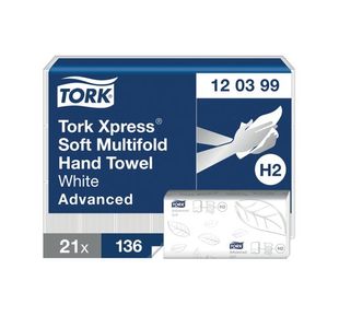 Tork Xpress Large Multifold Hand Towels (Pack of 2856) 120399