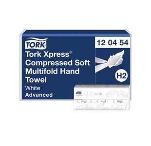 Tork Xpress Compressed Soft Multifold Hand Towels White (Pack of 2400) 120454