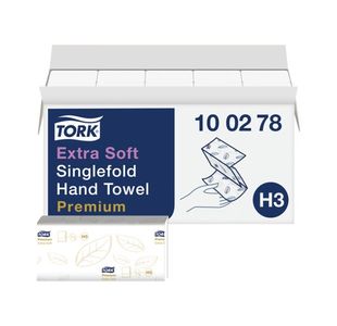 Tork Singlefold Hand Towel H3 White 200 Sheets (15 Pack) 100278