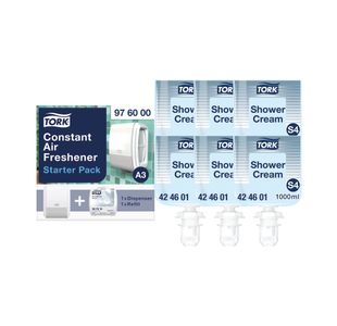 Tork Shower Cream (Pack of 6) + FREE Air Freshener Pack