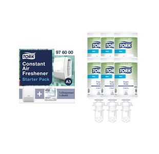 Tork Clarity Foam Soap Refill 1L (Pack of 6) + FREE Air Freshener Pack