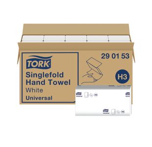 Tork 2-Ply Hand Towel Singlefold Universal Pack of 15 290153