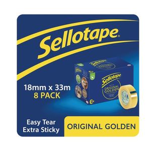 Sellotape Original Golden Tape 18mmx33m (8 Pack) 1443251