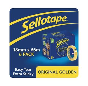 Sellotape Original Golden Tape 18mmx66m (16 Pack) 1443252