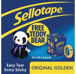 Sellotape Original Golden Tape 24mmx66m (Pack of 6) 1443306