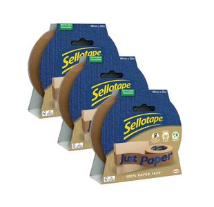 Sellotape Packaging Tape Paper 48mmx50m 3 For 2