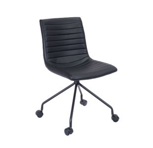 Wander Polyurethane Leather Meeting Chair Black 1043476ND