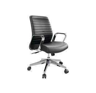 Slate Executive Chair with Fixed Arms Black/Chrome CH8111BKND