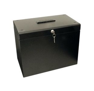 Cathedral Metal File Box Home Office A4 Black A4BK