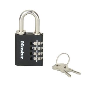 Master Lock Combi Padlock With Override Key Black 7641EURDBLK