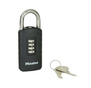 Master Lock Combi Padlock With Override Key Black 656EURDBLK