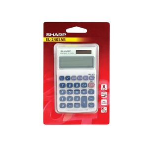 Sharp Silver 8-Digit Hand Held Pocket Calculator EL240SAB