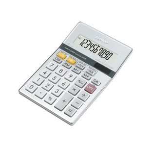 Sharp Silver 10-Digit Semi-Desktop Calculator EL-331ER