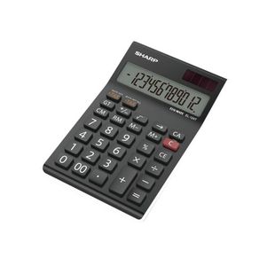 Sharp Black EL-124AT Desktop Calculator (Four key memory stores numbers) EL124ATWH