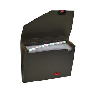 Snopake Reborn Organiser 13-Part A4 Polypropylene Black 11219