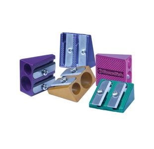 Swordfish Double Hole Metal Wedge Sharpener Assorted (Pack of 20) 40382