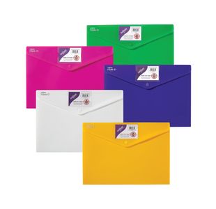 Snopake Polyfile ID A4 Polypropylene Bright Assorted (Pack of 5) 12565