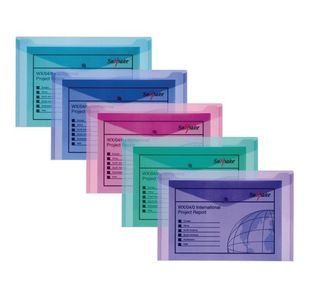 Snopake Polyfile Electra Foolscap + Assorted (Pack of 5) 10088