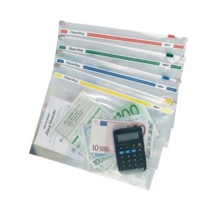 Snopake Zippa-Bag 355x235mm A4 Assorted (Pack of 25) 11463